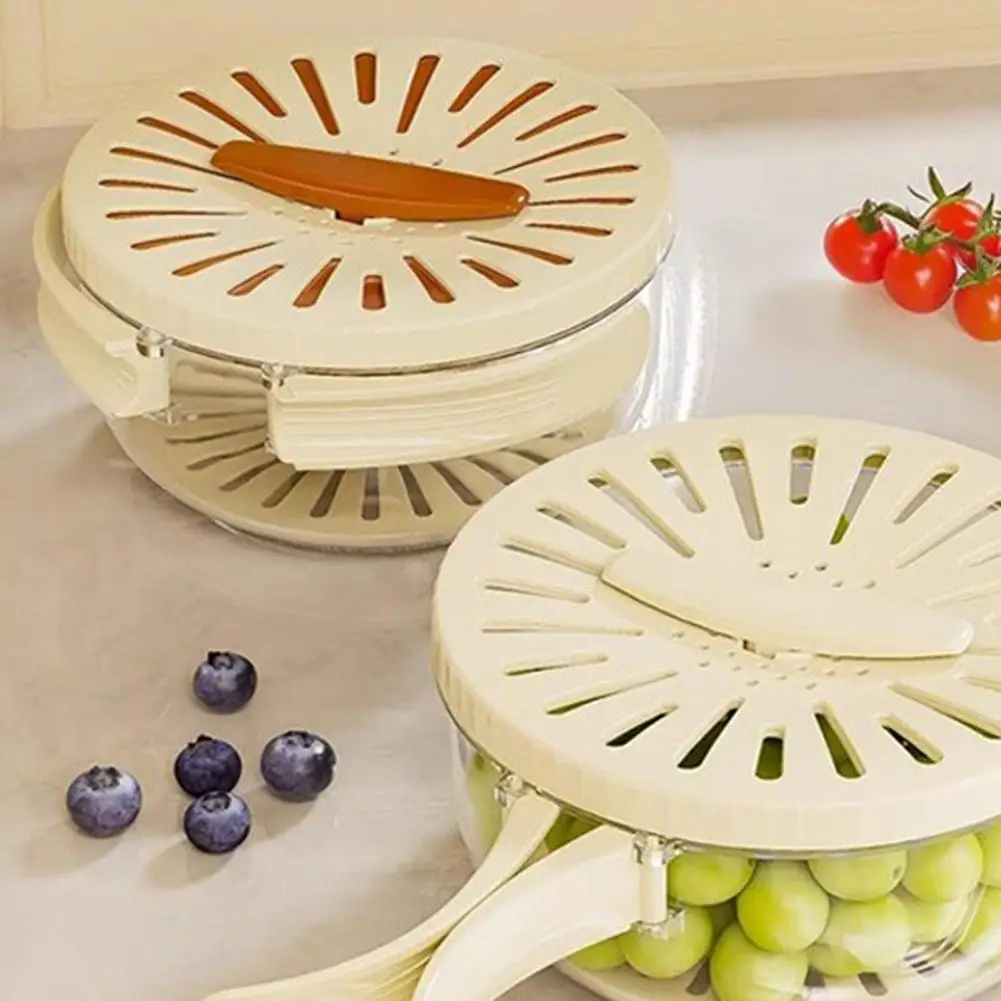 Splash-proof Colander Space-saving Strainer Foldable Handle Kitchen Colander Bowl Set Bpa Free Fruit Storage for Vegetable