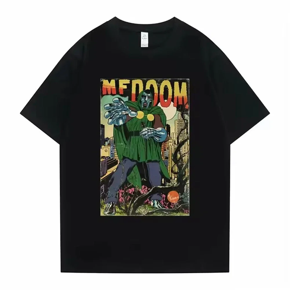 Camisetas Mujer ملابس رجالية أوم طباعة تي شيرت جديد في أفضل المغني Mf Doom Madlib Madvillain مزدوجة الوجهين الجرافيك التي شيرت