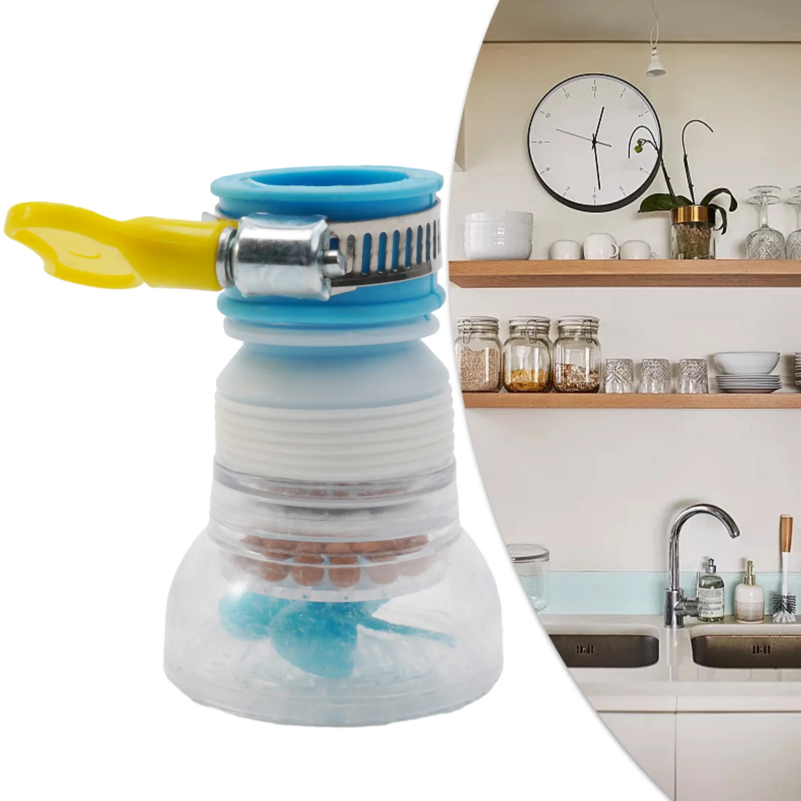 Water Filter Faucet Faucet Extender Adjustable Flexible Pink Polypropylene Splash Filter Tap Extender For Universal Water Faucet