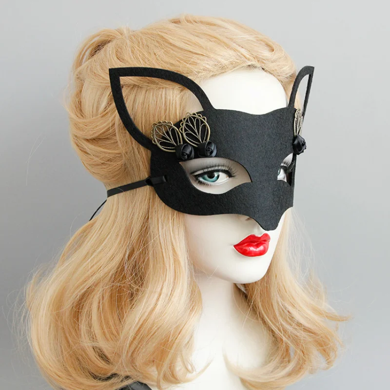 

Wedding party fox half face mask halloween dance ideas