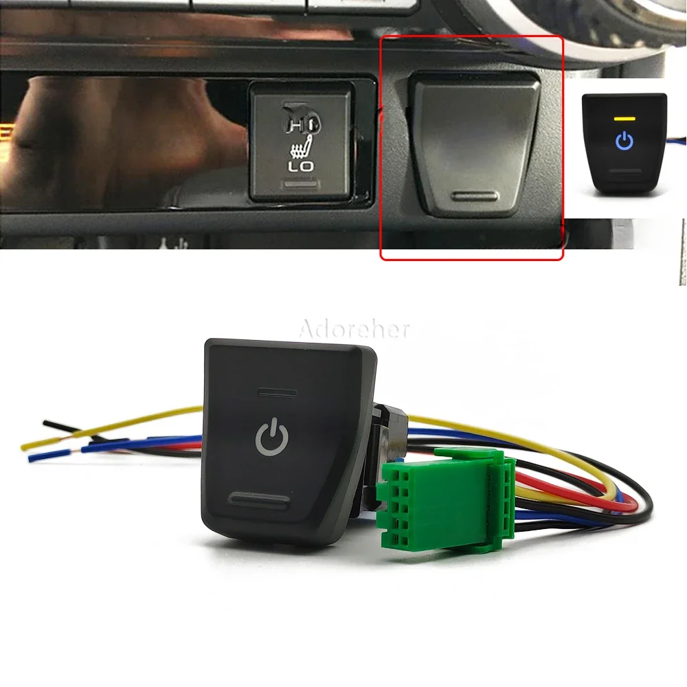 1 Pc Car Blue Light Power Supply on Off Front Fog Camera Light Switch Button for Toyota Wilanda RAV4 2019 2020 2021 Accessories