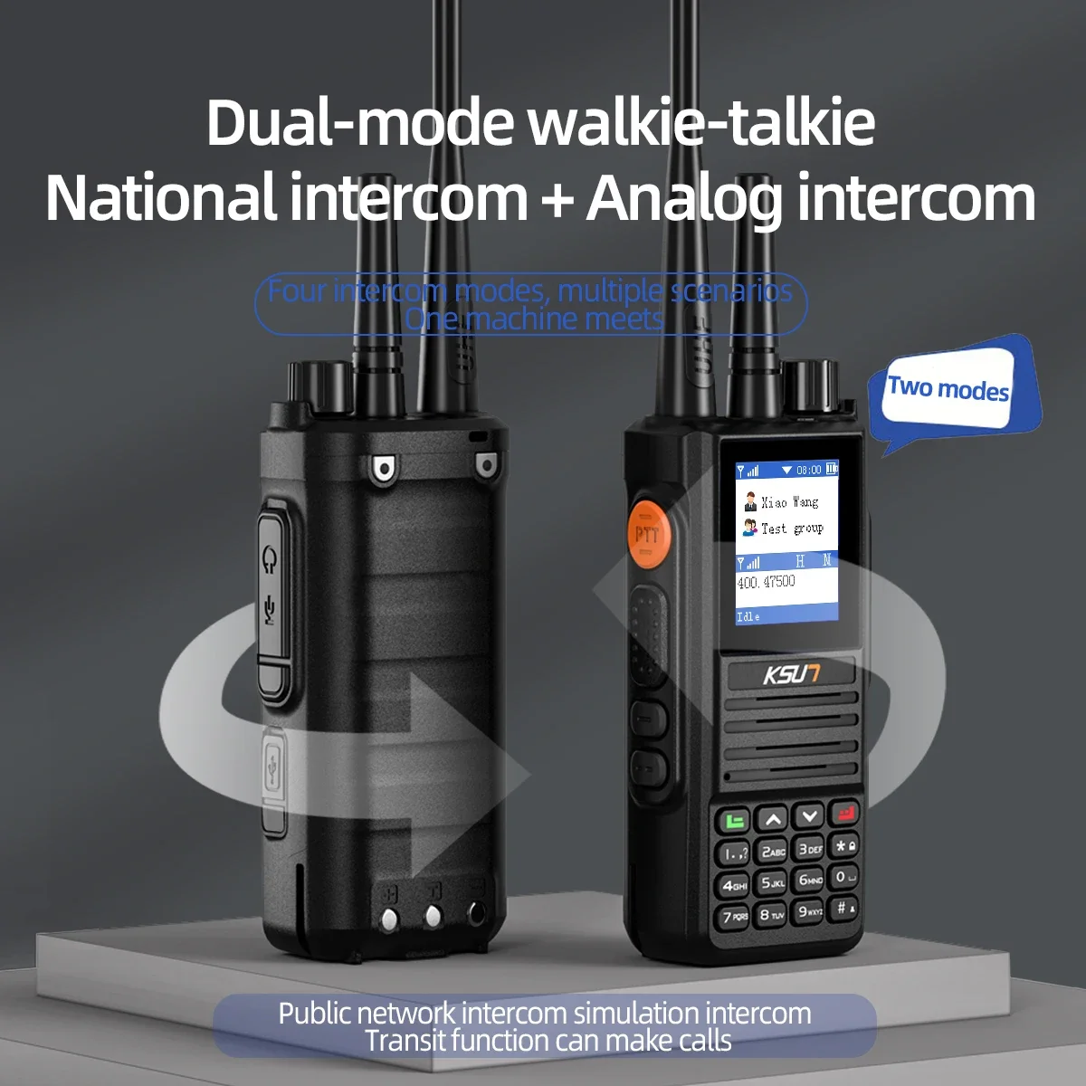 KSUN CT58plus 10W High Power POC Network  Analog Dual Mode Two Way Radio Make Calls Global Talking - Image 4