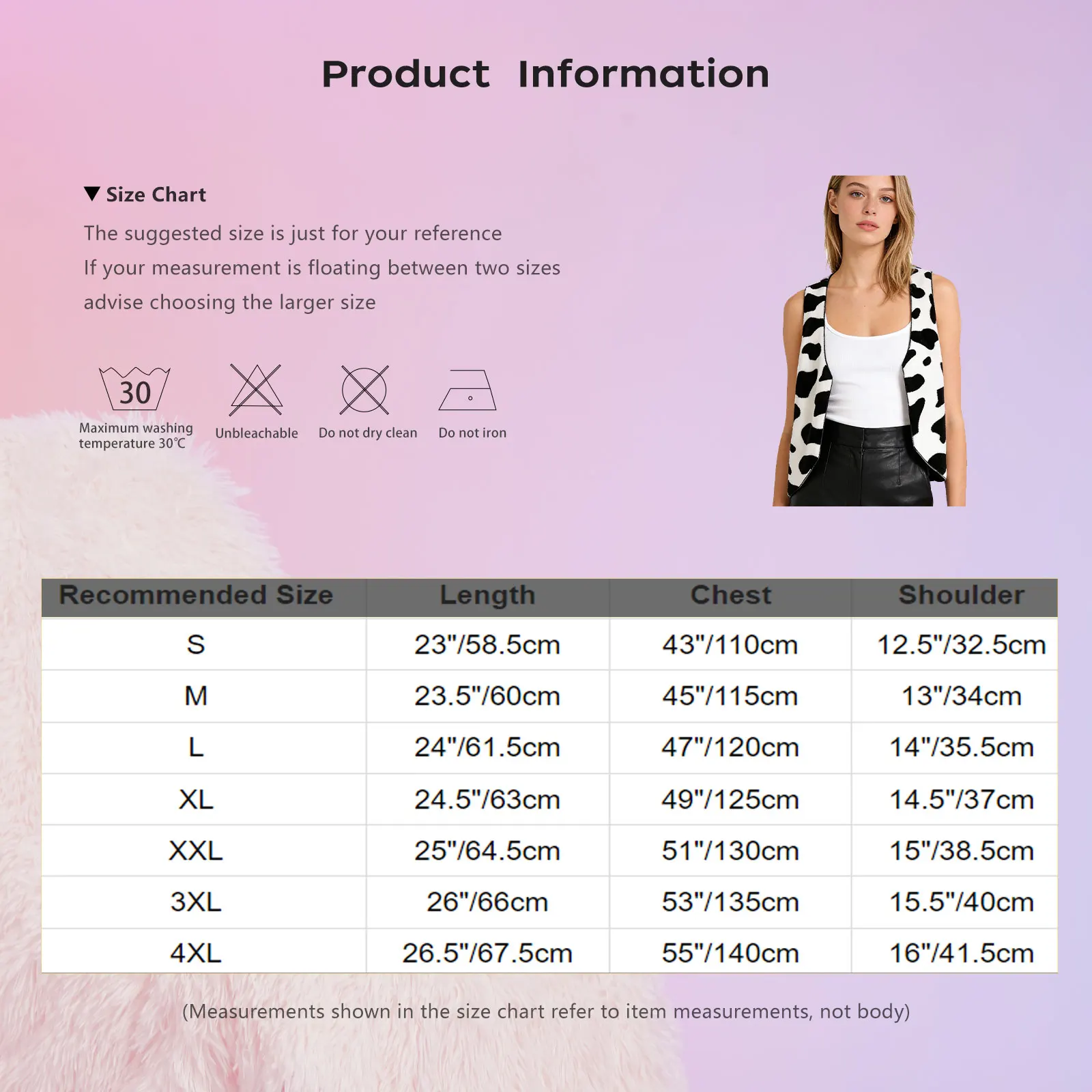 

Women Cow Print Vest Halloween Western Cowboy Cowgirl Cosplay Costume Sleeveless Open Front Flannel Waistcoat Tank Top Jackets