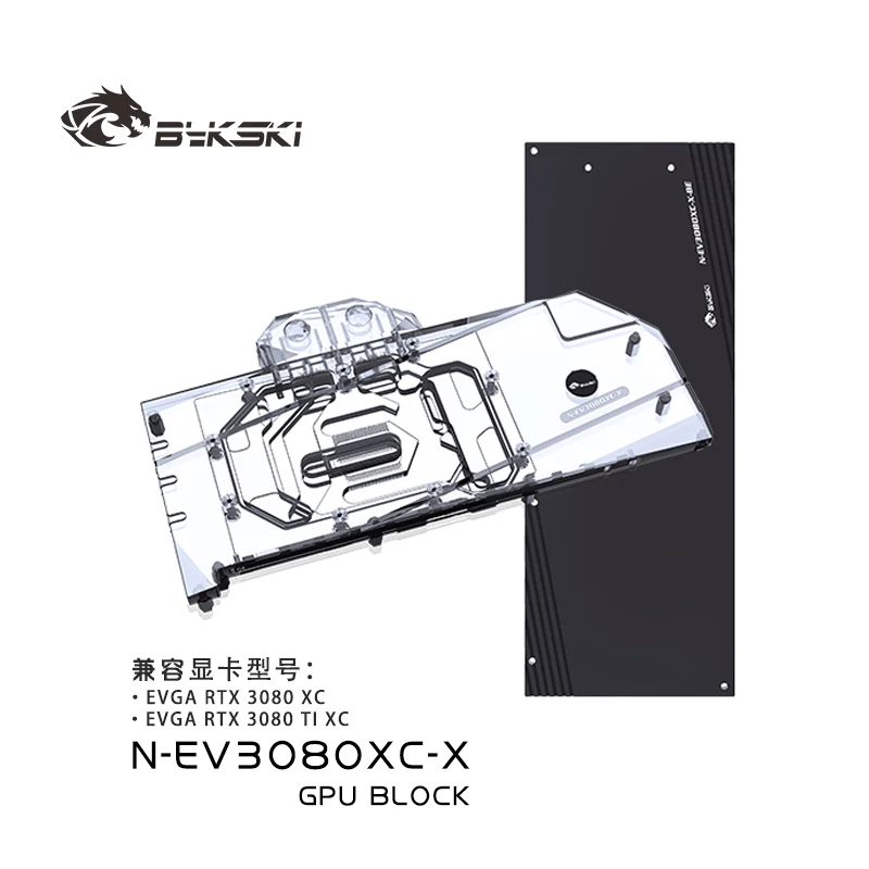 Водяной блок Bykski N-EV3080XC-X для EVGA GeForce RTX 3080 XC3, черный игровой графический процессор/видеокарты/медный радиатор охлаждения RGB SYNC