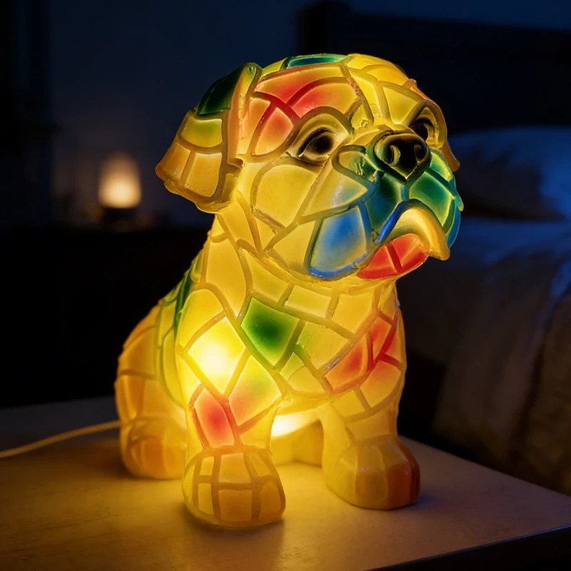 

Креативный светодиодный ночник из смолы, 3D-лампа в форме мультяшного персонажа, лампа для сна с мягким светом для защиты глаз, прикроватная атмосферная лампа