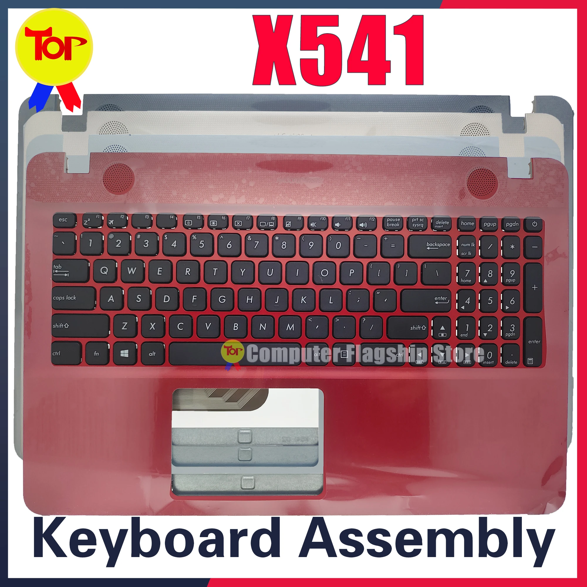 

X541UVK For Laptop Keyboard X541 X541U X541UA X541UV X541S X541UJ X541SC X541SA R541U R541 X541NA X541SA Palmrest Shell Assembly