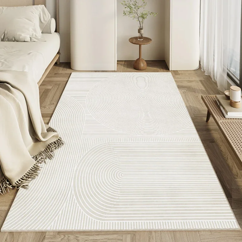 Modern Simple Comfortable Living Room Carpet Light Luxury Largearea Thickened Plush Bedroom Carpets Dirtyresistant Nonslip Rug