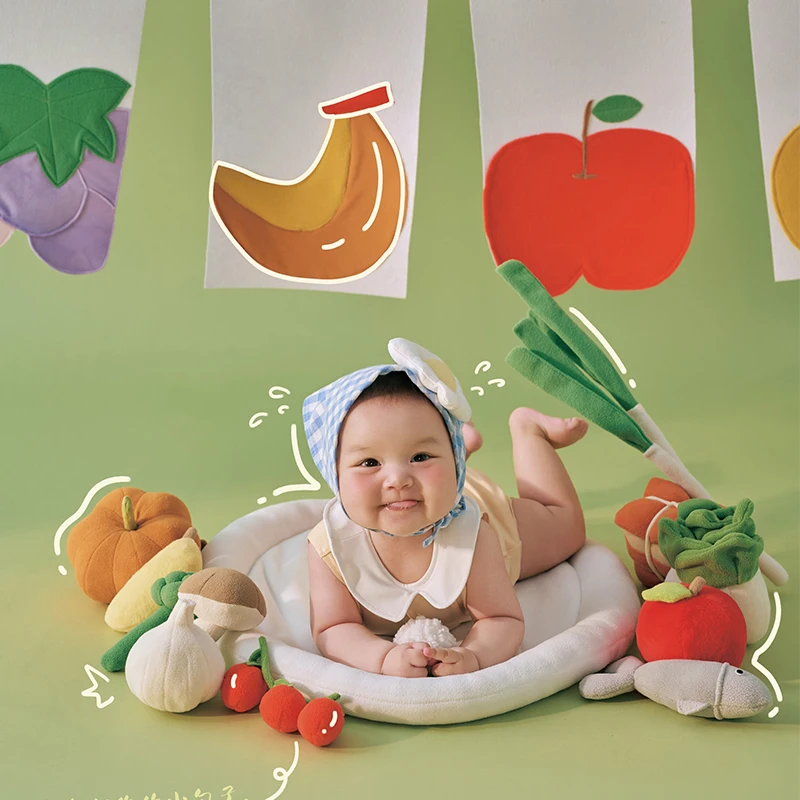 

Childrens photography costume babys hundred day old babys meat gift fruit props half year old and one year old photo set 신생아