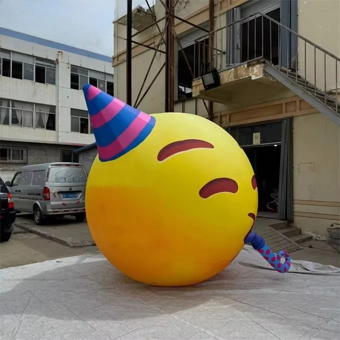 Party decoration funny inflatable expression ball hanging decorative inflatable lighting ball