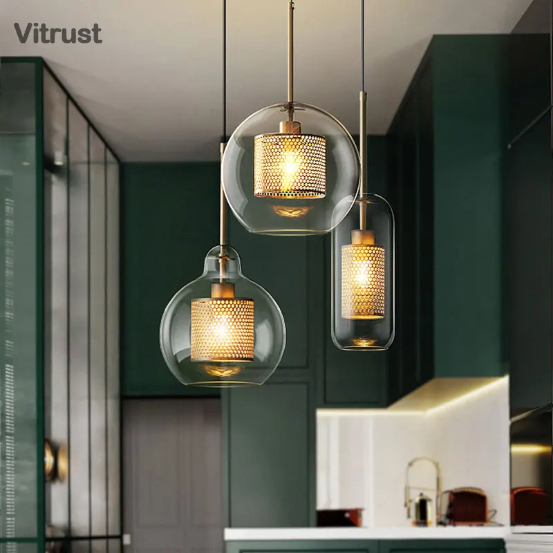 

Modern Glass Pendant Light Nordic Chandelier Light Long Tube Pendant Lamp Mid Century Adjustable Hanging Lighting Kitchen Island