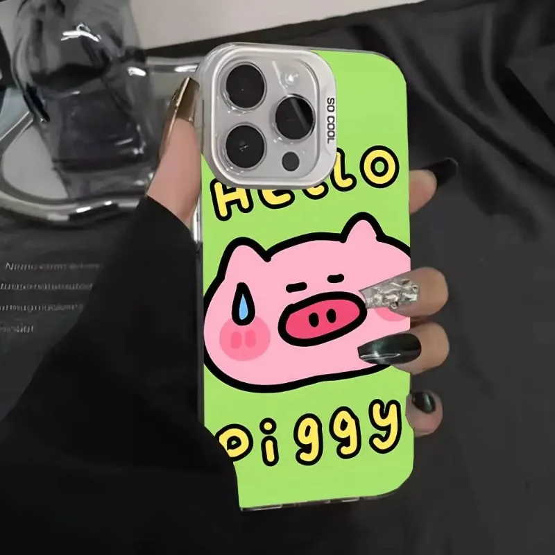 حافظة هاتف على شكل حيوانات كرتونية حافظة هاتف ملونة لهاتف آيفون 17 16 15 14 13 12 11 Pro Max Plus