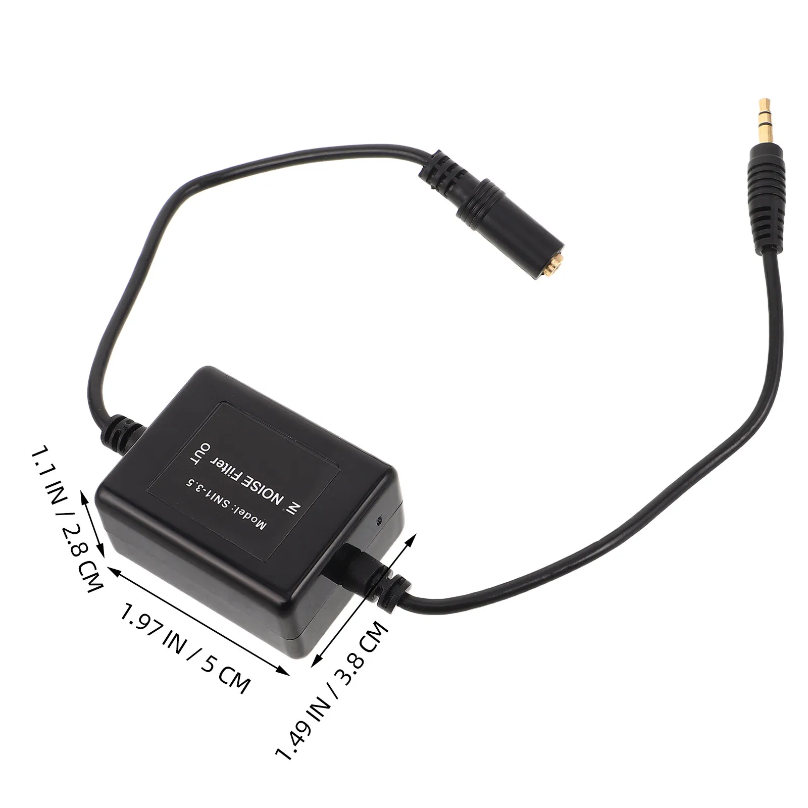 Aux Cable Noise Filter Car Audio Ground Loop Isolator Passive Audio Cleaner for Buzzing Static Reduction in Vehicle Sound