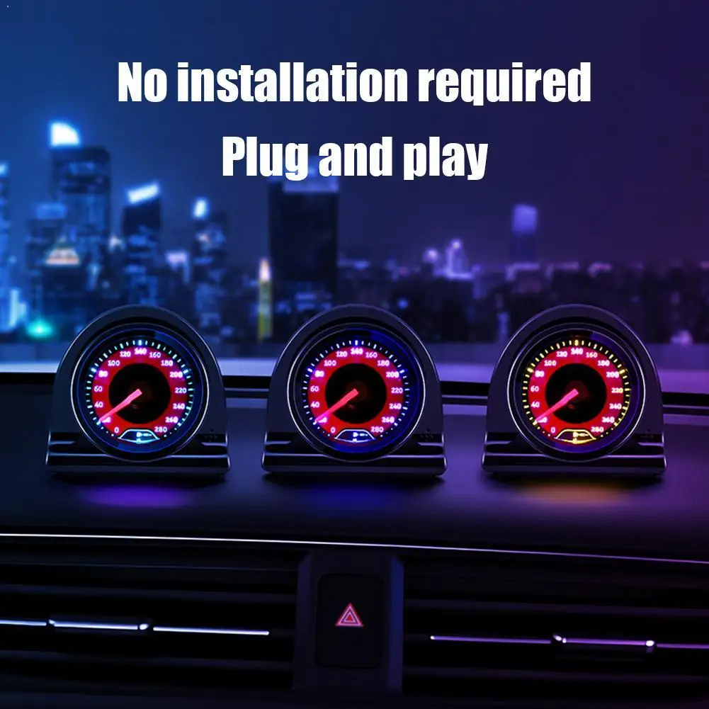 Stile cruscotto Luce ambientale Puntatore oscillante Controllo vocale USB Ornamenti per console centrale per auto Accessori decorativi creativi