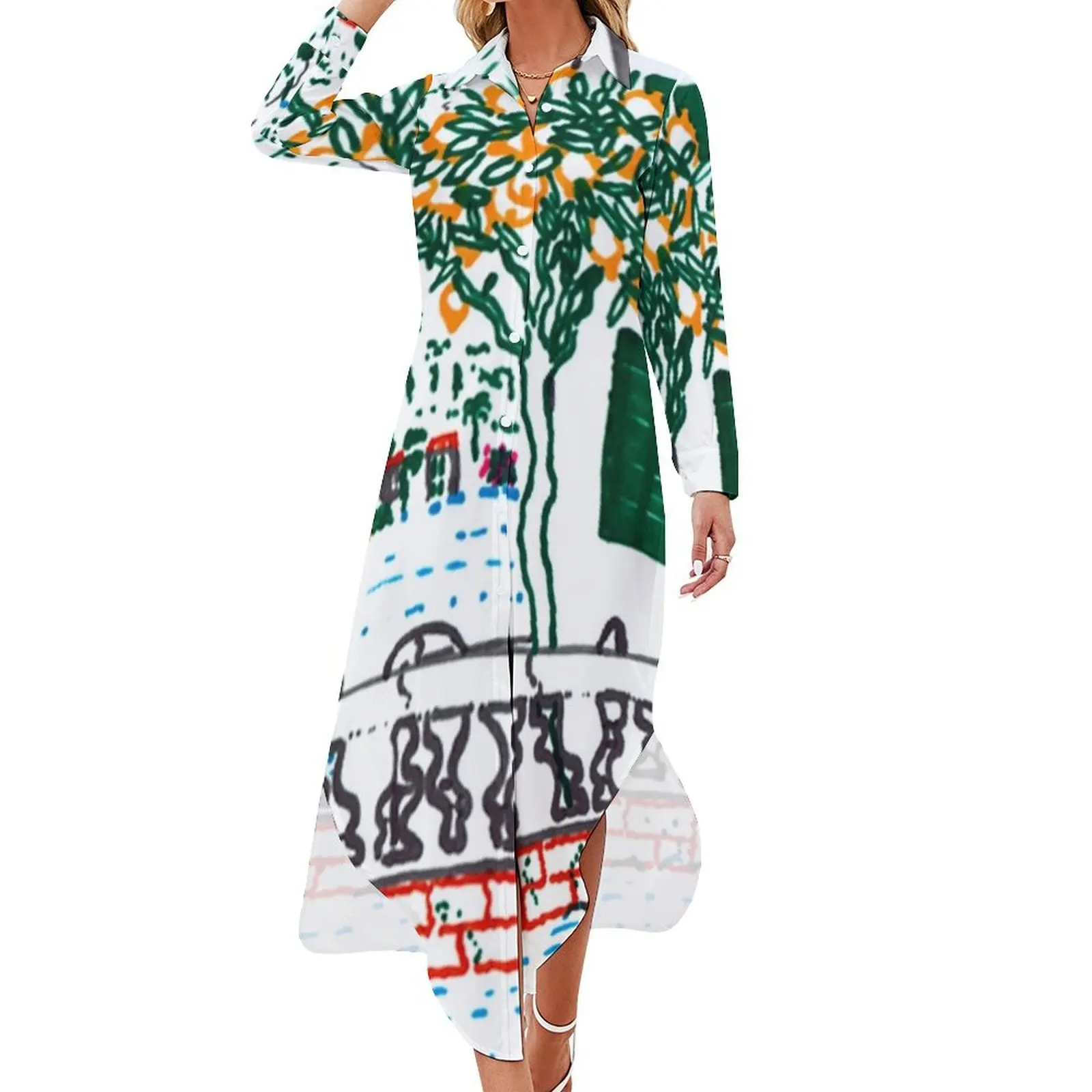 

Lago di Como, Lake Como, Italia Long Sleeved Shirt Dress long sleeve dresses Women's summer skirt