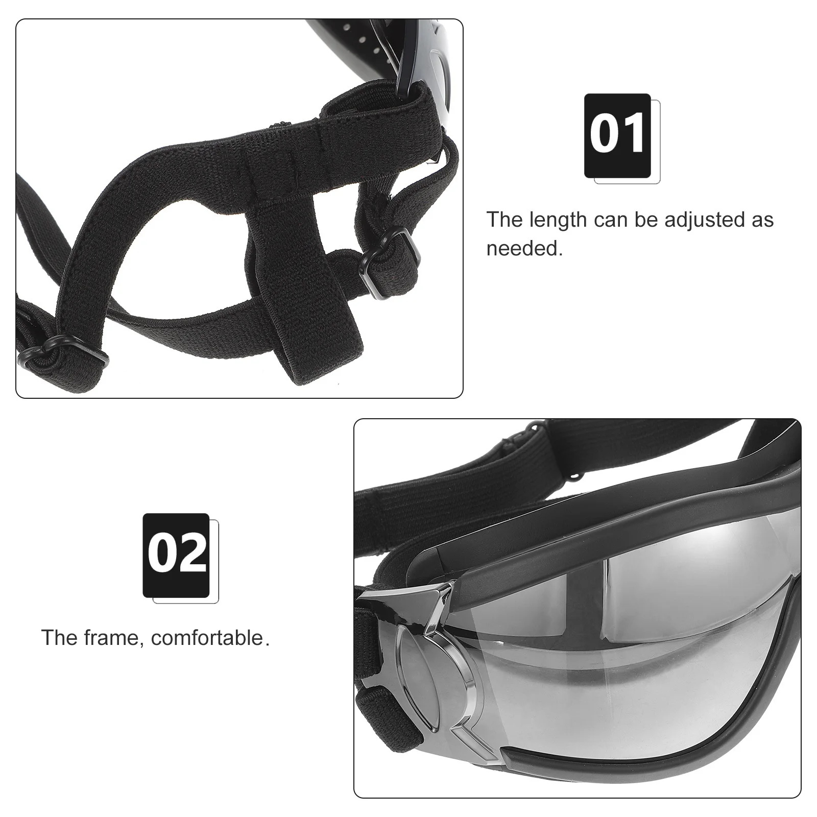 

Black Windproof Pet Goggles Eye Protective Glasses Anti-Uv Outdoor Dog Puppy Safety Eyewear Protective Goggles