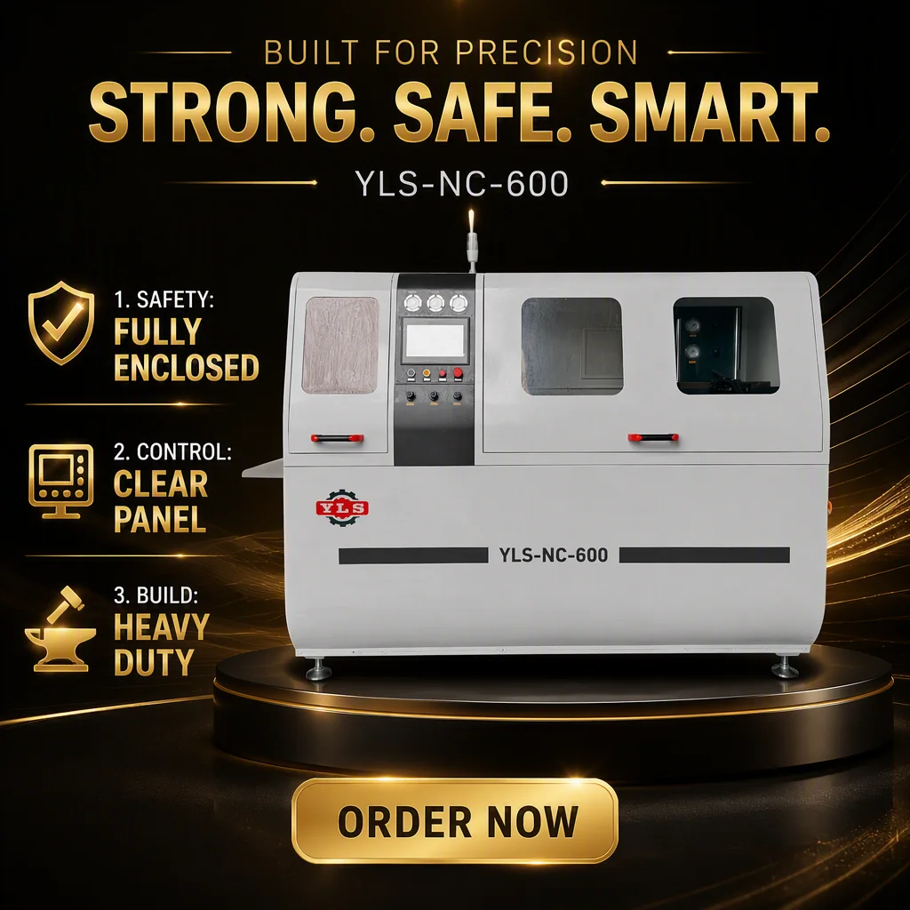 YLS-NC-600 Tailless Aluminium Profile Cutting Machine 600mm Automatic Saw for Jalousie Door Window Fabrication Unit
