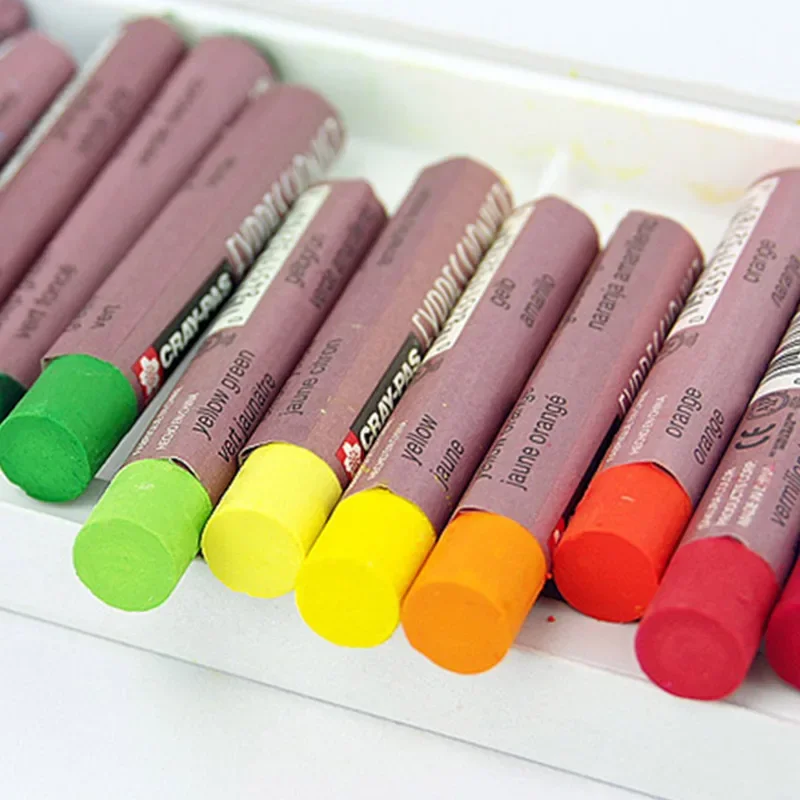 Japan Sakura Oil Pastel Set 12/25/36/50 Colors Heavy Oiled Sticks Washable Children's Safety Heavy Oiled Medium Oil Crayons