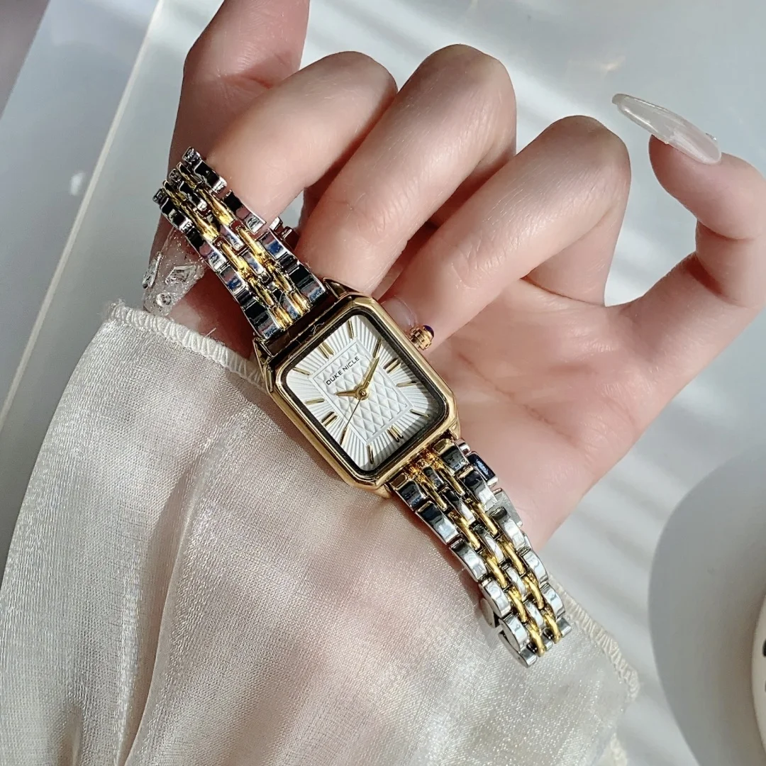 Женские часы, деловые женские кварцевые часы, простые весы, квадратный ремешок из нержавеющей стали, складные часы, наручные часы Reloj Mujer