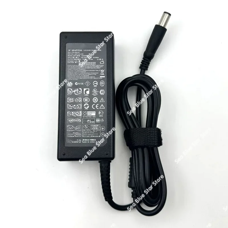65W 19.5V 3.34A 7.4 * 5.0MM Charger, Notebook Power Adapter, Suitable for Dell Large Mouth and Small Mouth with Needle Charger