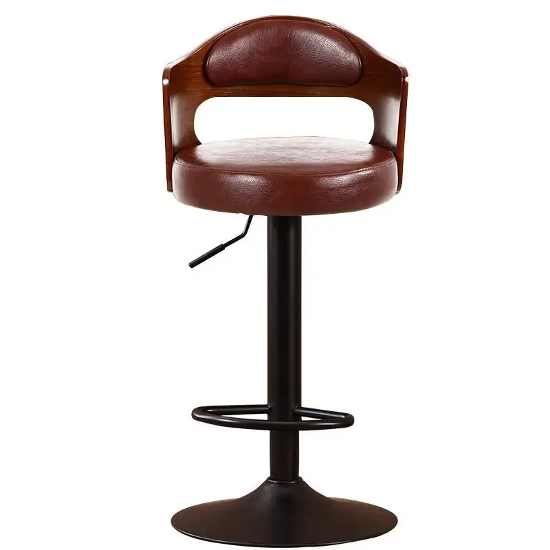 

Modern minimalist home light luxury back bar stool bar chair high stool Nordic milk tea shop front desk bar chair chaise كرسي