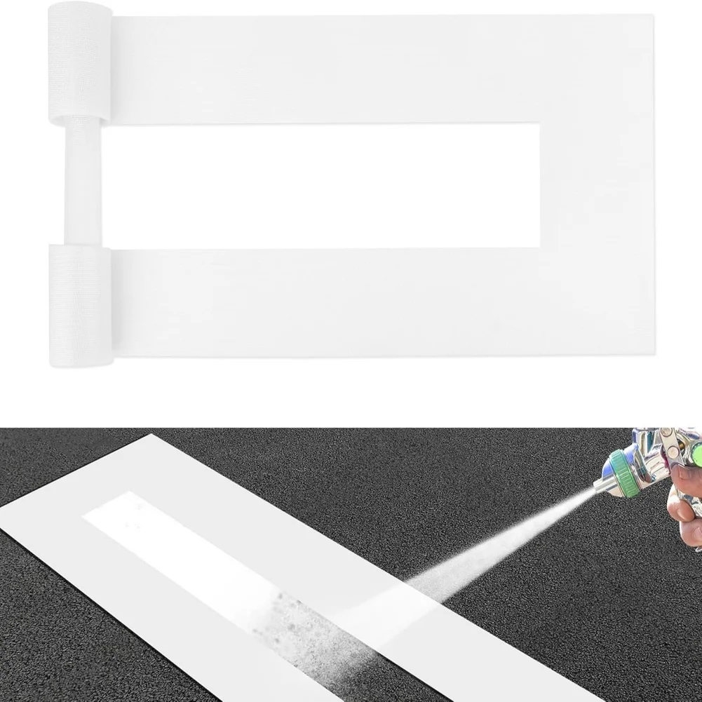 1pc Parking Line Stencil W/ Glass Fiber Reusable Heavy Duty 4*88inch Parking Lot Marking Template For Placing Removing Template