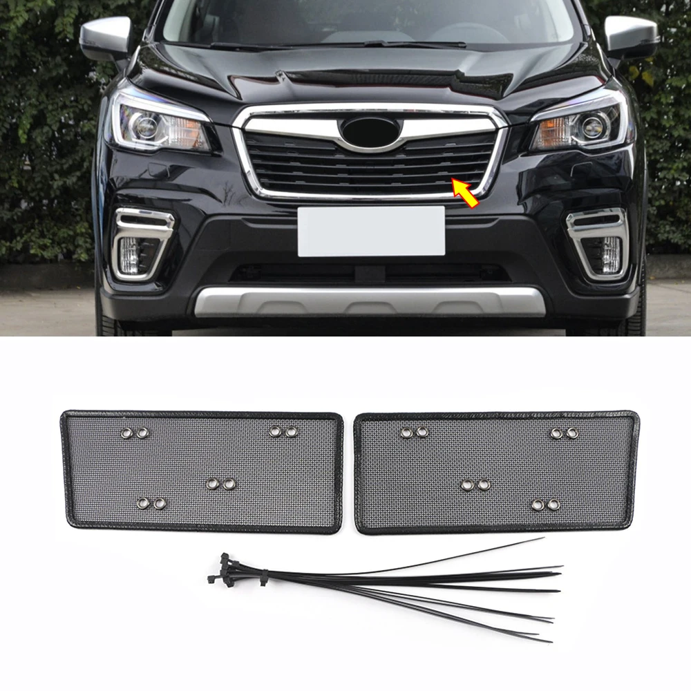 King Kong Net Garnish Trim Car Front Grille Anti-insect Net And Dust-proof Net Decor Cover For Subaru Forester 2019 2020 2021