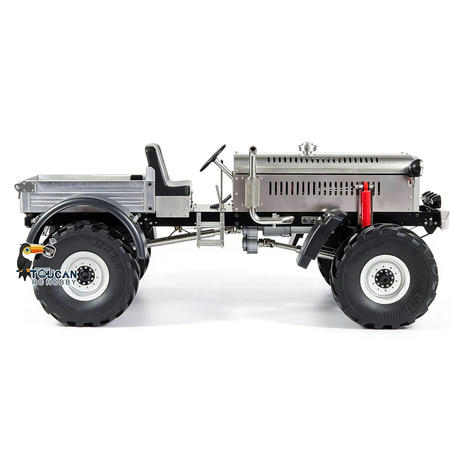 MD 1/10 Metal 4x4 RC Tractor MD009 Remote Controlled Dual Motor Winch Axles Differential Lock Radio Light System No Battery