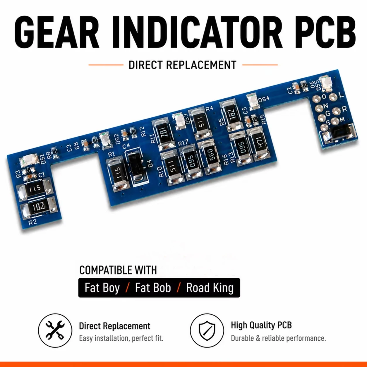 Motorcycle Gear Indicator PCB Board For Harley Fat Boy Fat Bob Heritage Softail Road King Neutral Gear Display Light Replacement