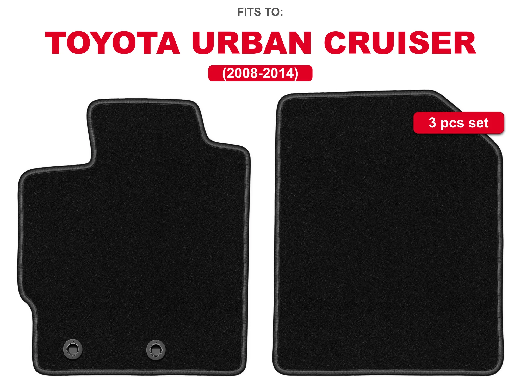 Velour vloerkleden voor: Toyota Urban Cruiser 2008-2014 hatchback auto voorvloermatten set voor voertuigvloer