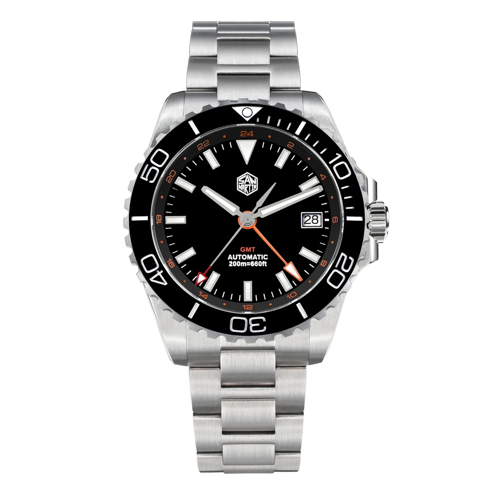 San Martin 39mm Diver GMT Watch NH34 Automatic