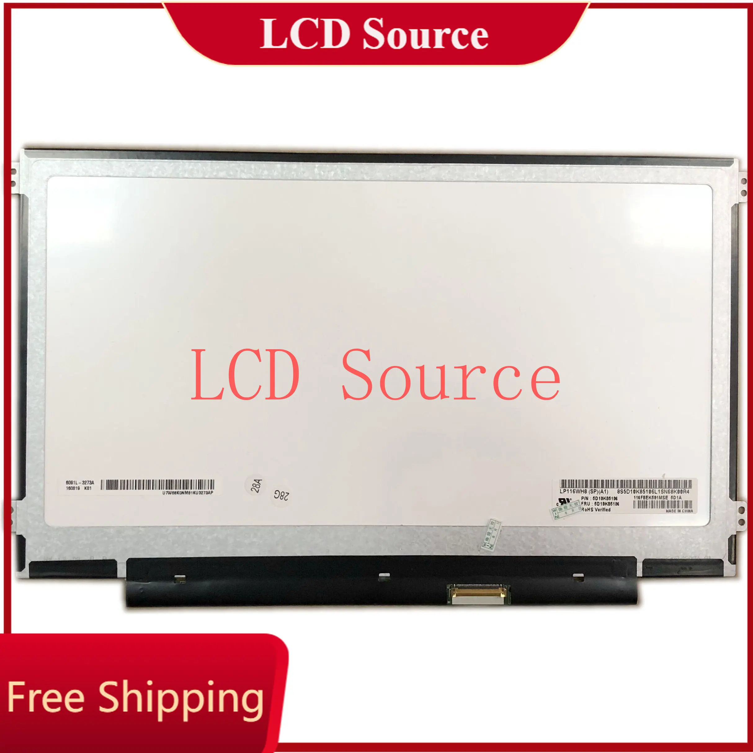 

LP116WH8 SPA1 11.6" WXGA HD 1366x768 LED LCD Screen Panel IPS 40PIN eDP Laptop LCD LED screen New