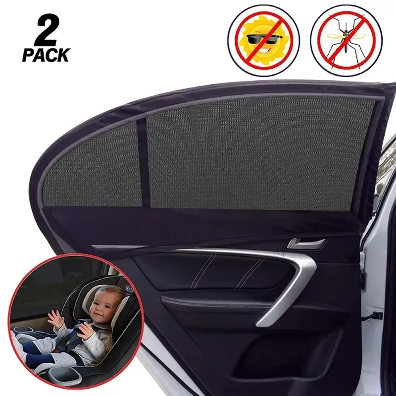 Sunshade Side Window Anti UV Mesh Breathable Mosquito Proof Window Cover, Summer Multifunctional Curtains