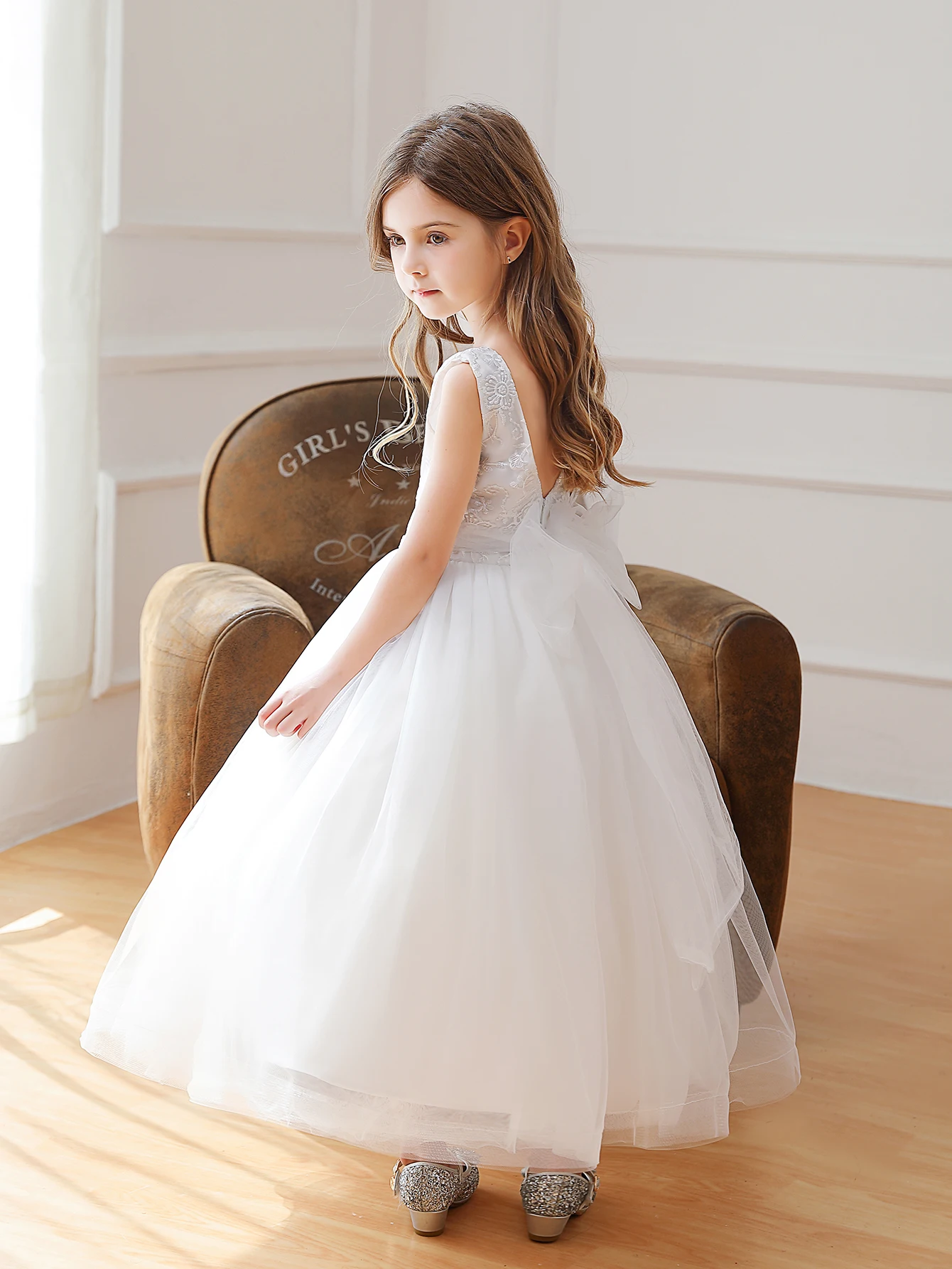 Flower Girl Dress Wedding Girls Fancy Wholesale Birthday Kids High Quality Fashion Casual Party Teenage New Design Ball Gown