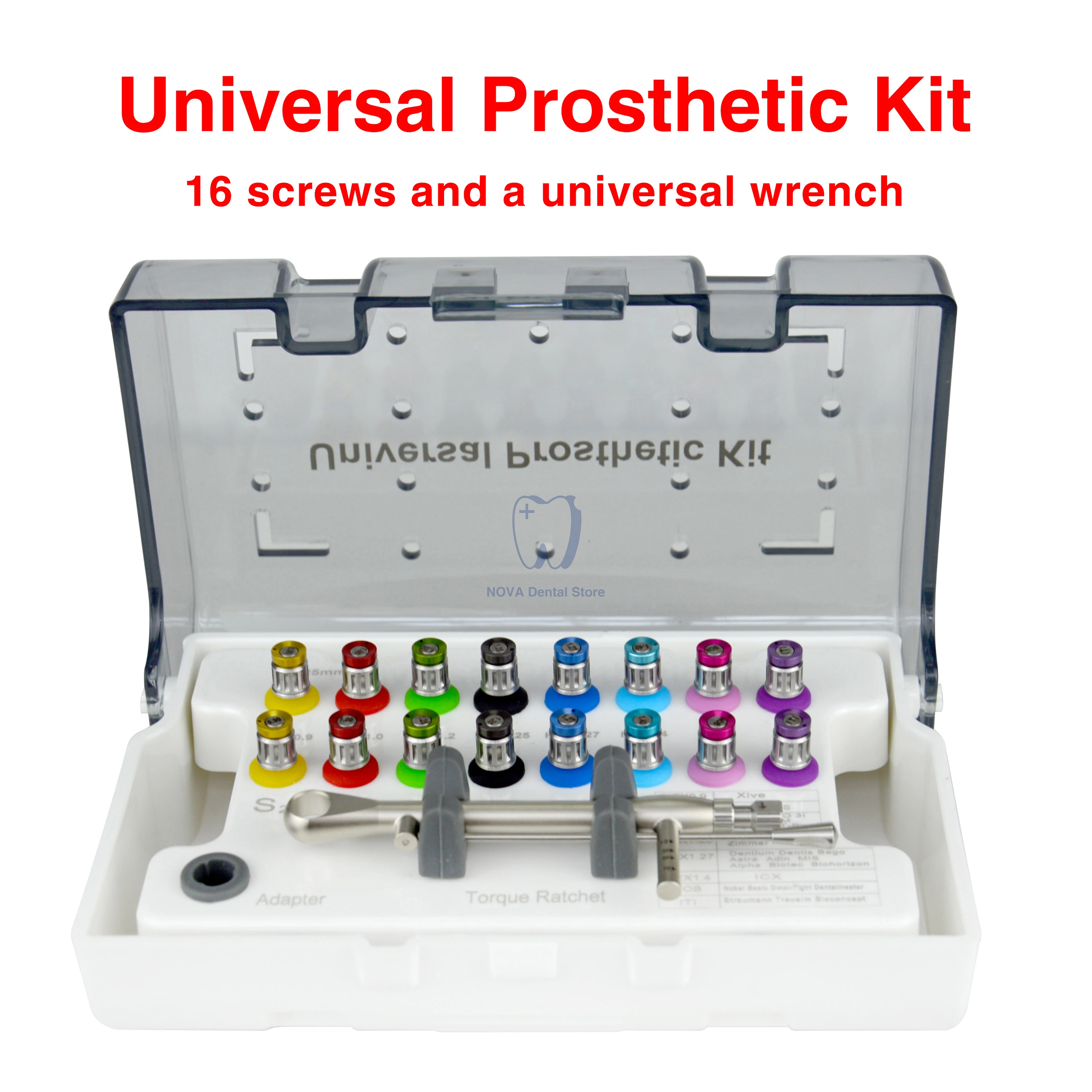 Dental Implant Torque Wrench Ratchet 10-70NCM with Drivers & Wrench Kit Screwdriver Tools Dentistry Implant Repair Tools