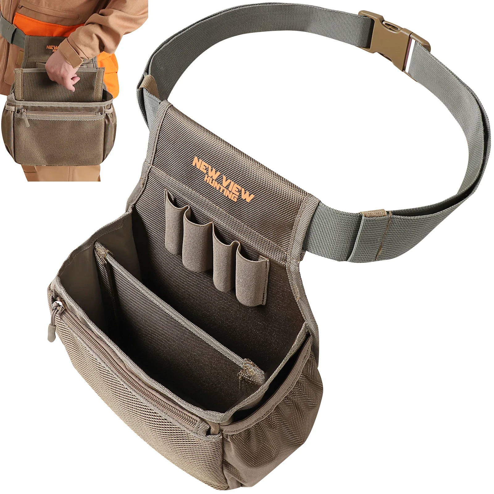 

Lightweight camo chest pack vest bag it also has multiple pockets for turkey calls