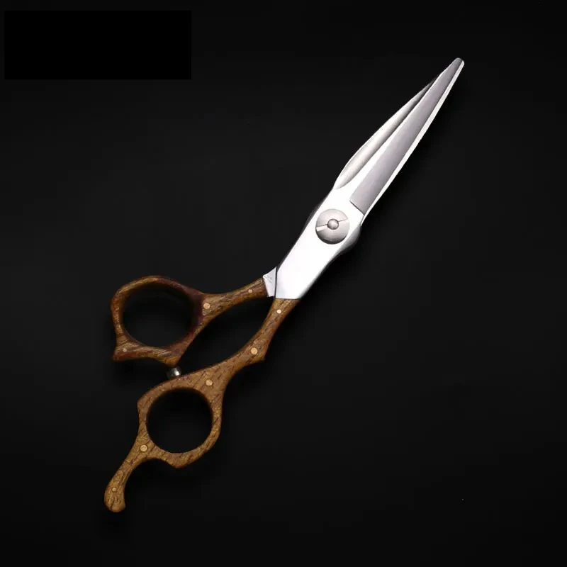 

6inch VG-10 Hair Cutting Scissors Sandalwood Handle Hair Beauty Scissors Barber Scissors