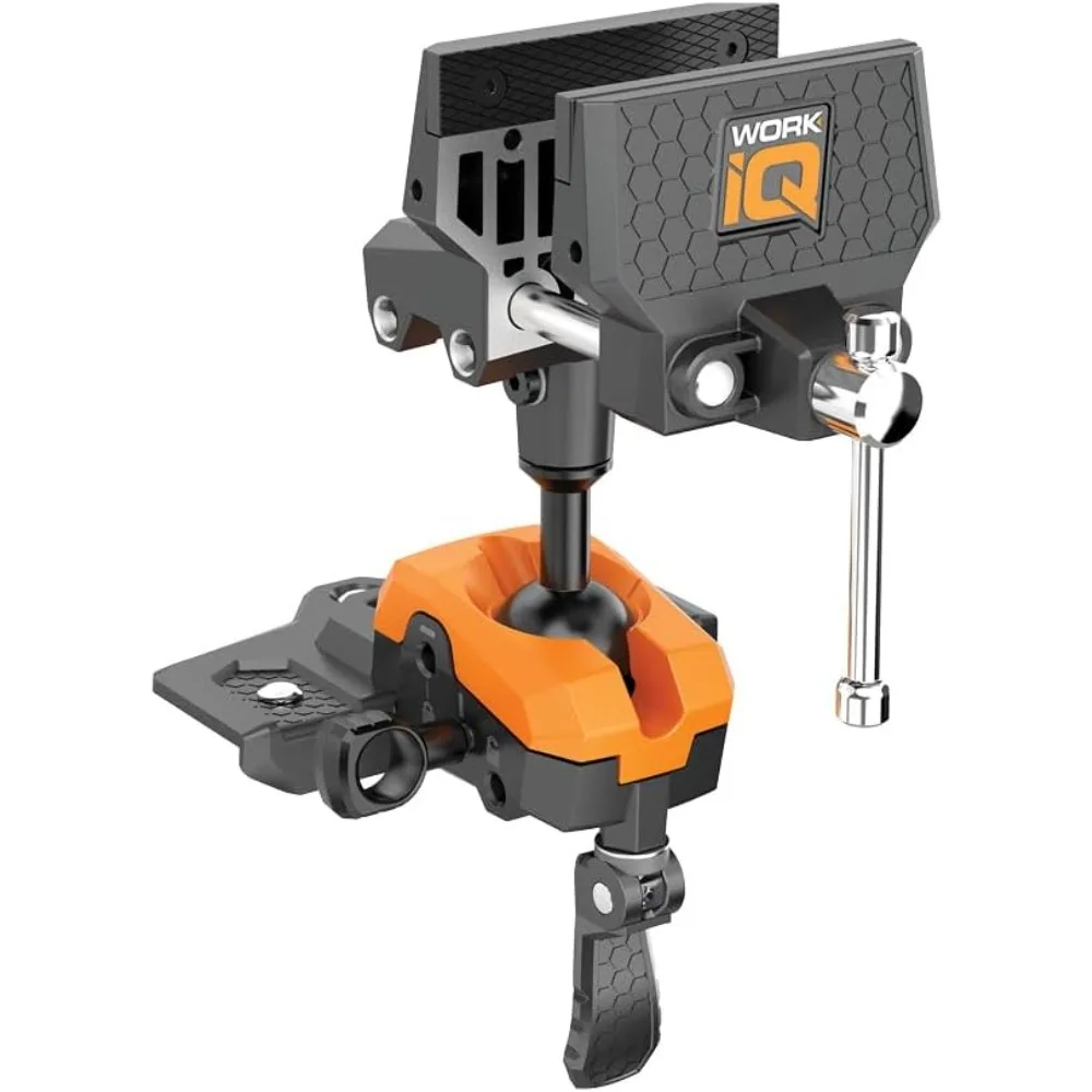 Articulating Bench Vise Made From Steel & Cast Aluminum w/ 8-Position Locking Ball & Socket