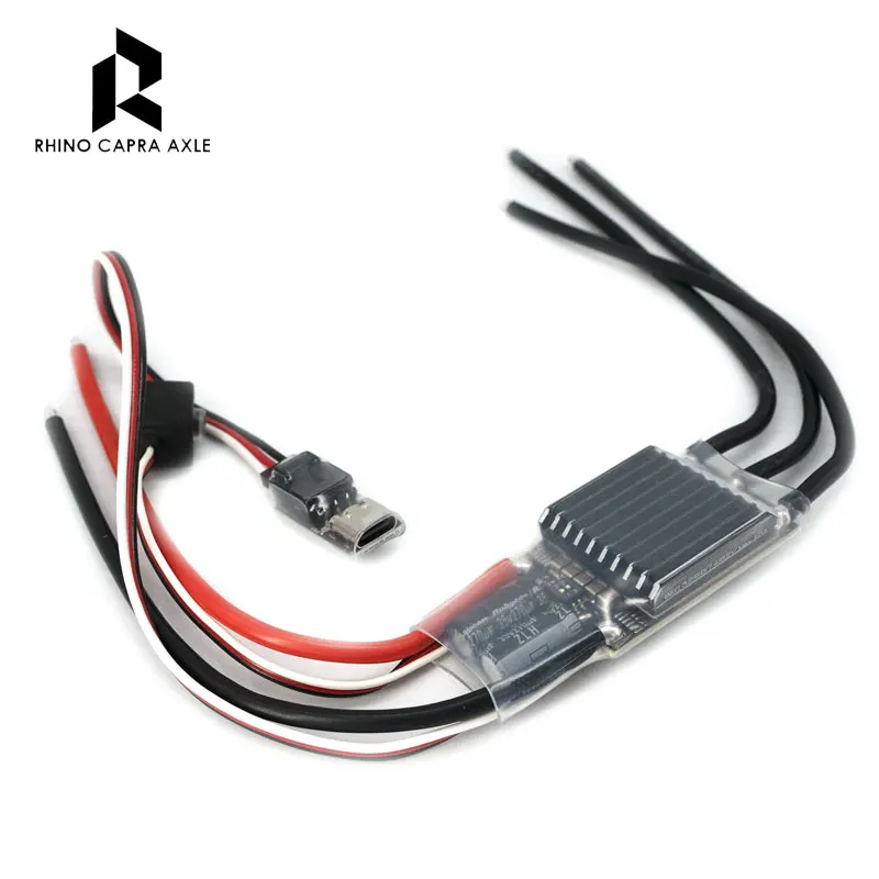 

Rhino ESC Crawler AM32 80A ESC 2-8S BEC 10A 5.2/6.0/7.4/8.2V Adjustable For 1/8 1/10 Scale Or Smaller RC Cars Toy Accessories