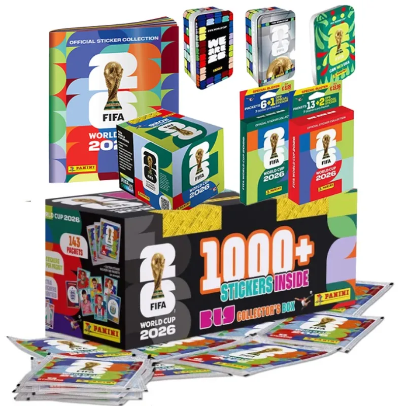 Coleção de Adesivos FIFA Panini Copa do Mundo 2026 Original Versão Internacional Edição Limitada Lembrança de Futebol Presentes de Férias