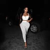 Y2K Fashion Women Two Piece Set Sexy Slim Fit Vest and Pants High Street Retro Crescent Print Matching Set 3