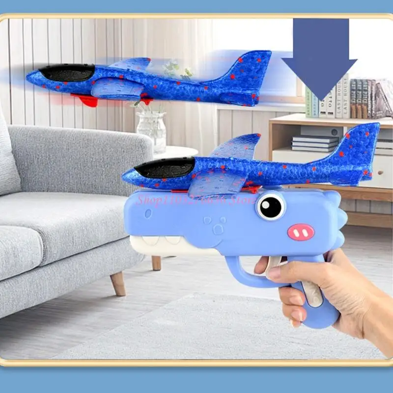 R6FD Lovely Dinosaur Theme Foam Jet Launching Outdoor Activity Toy For Boy And Girl Garden Backyard Party Gathering Activity