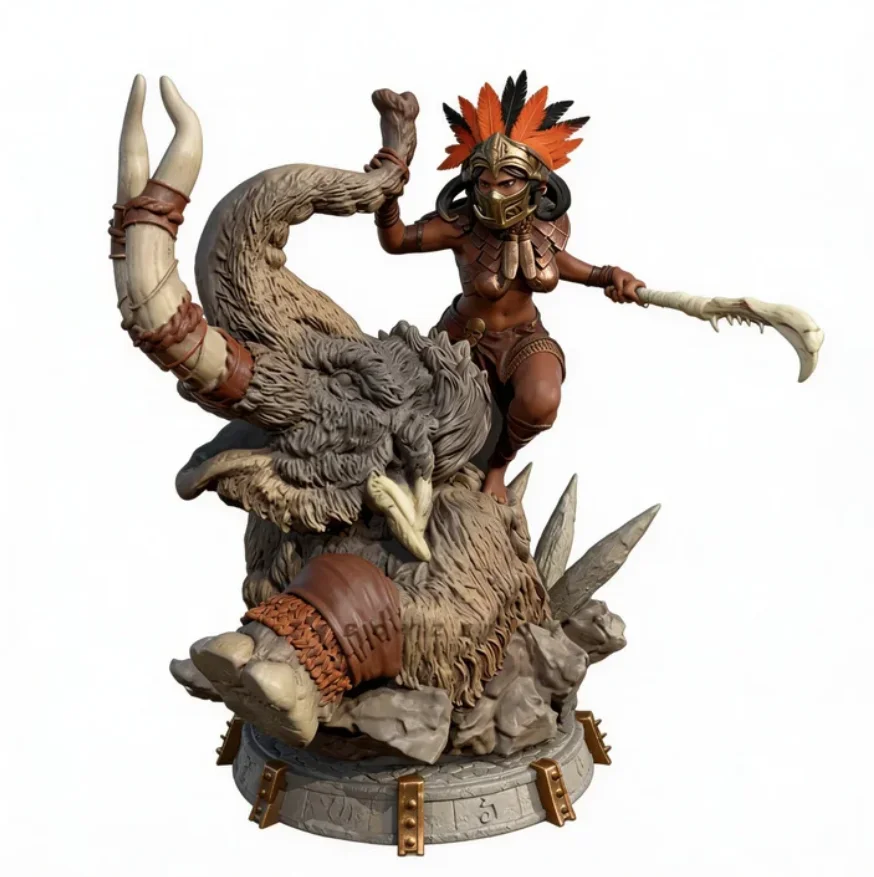 

Full height (excluding platform) 38mm 50mm 75mm Resin model kits figure colorless and self-assembled（3D Printing ）TD-7752/3D