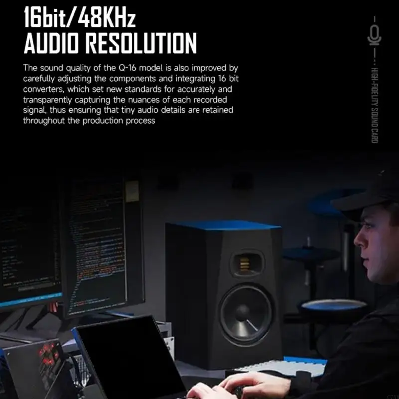 C7AB Recording Sound Card, Sound Interface for Enhanced Stability and Longevity