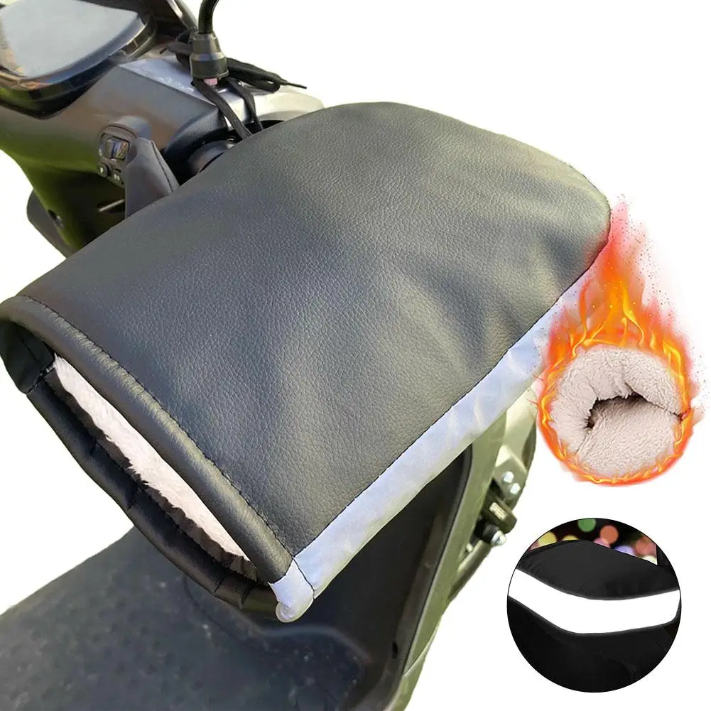 

Утолщенные флисовые теплые перчатки, чехлы на руль мотоцикла, ветрозащитные перчатки для езды на мотоцикле, водонепроницаемые зимние аксессуары