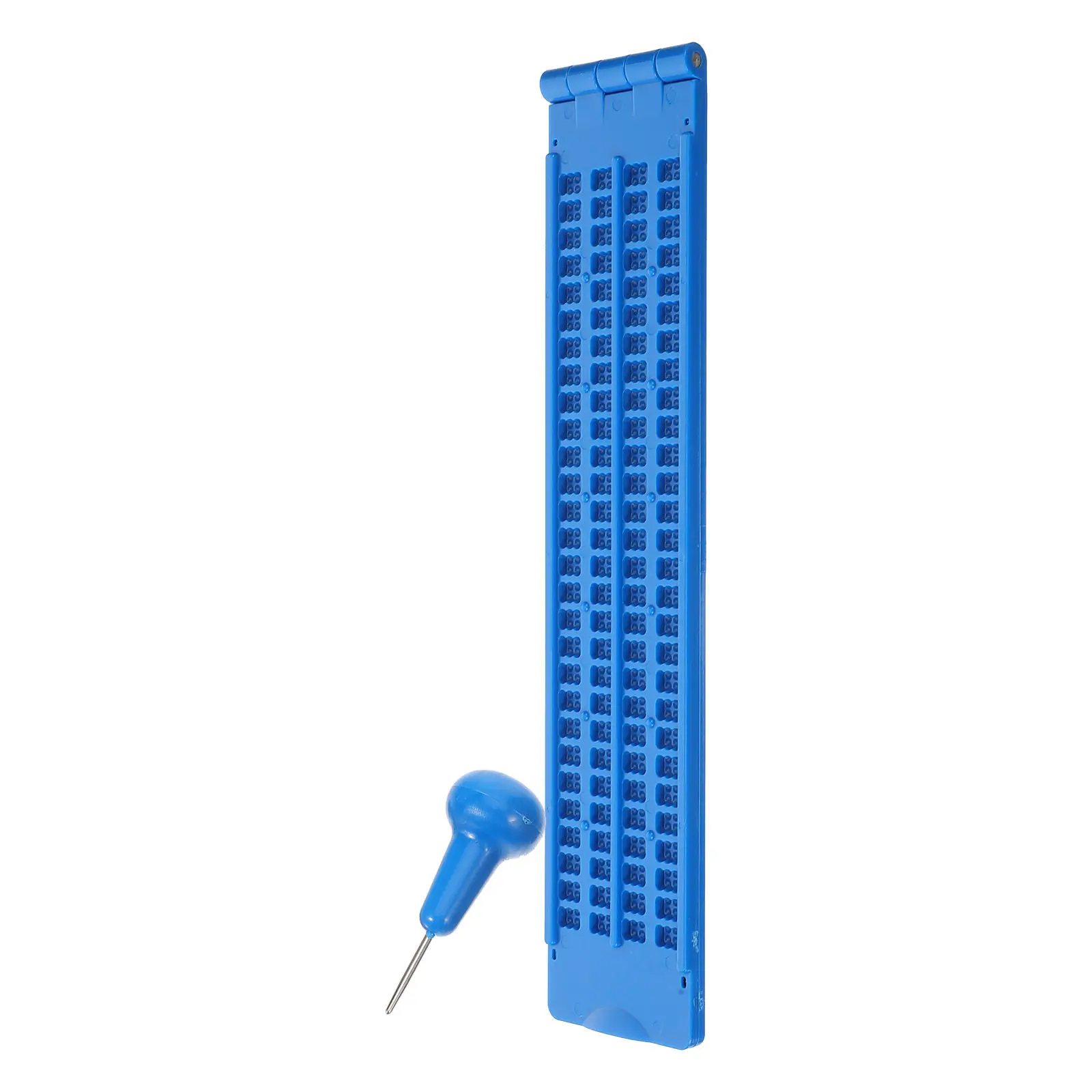 1Set Compact Plastic Braille Writing Plate Fingerboard for Blind Individuals Braille Kit with Stylus Easy Carry