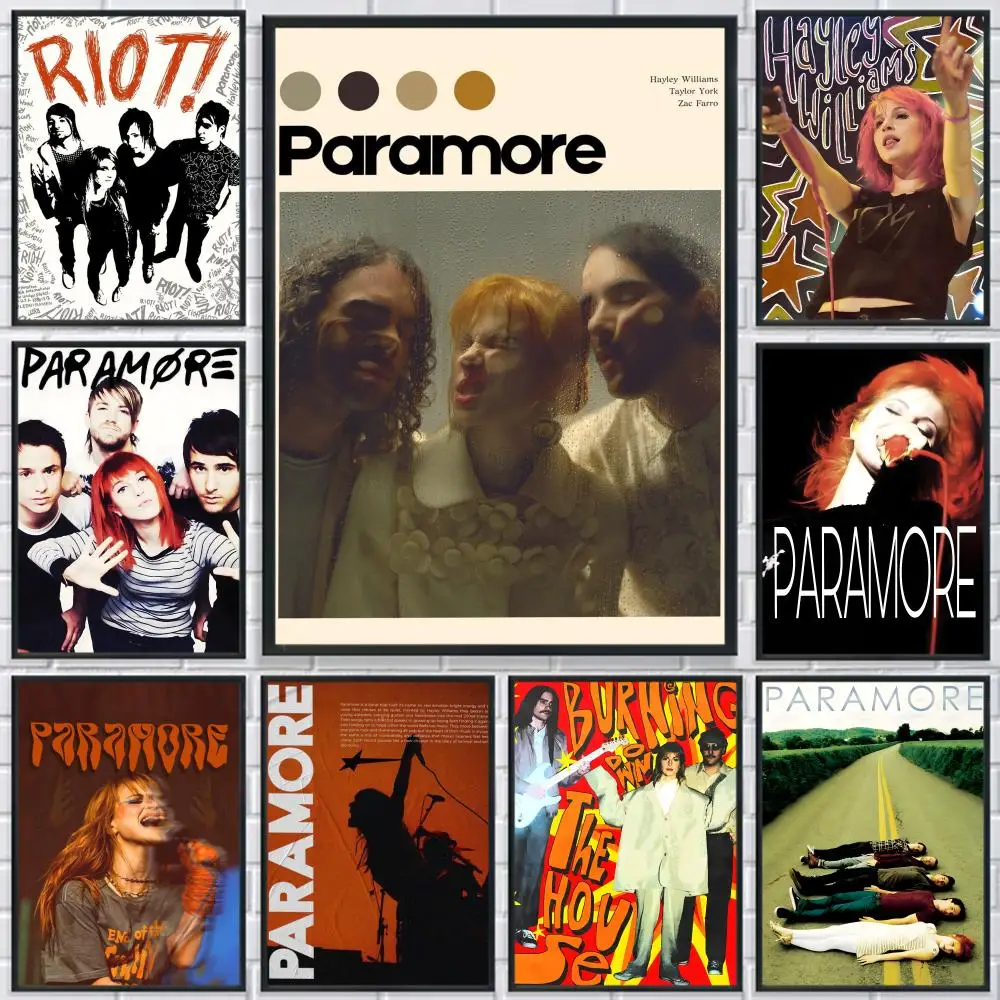 

Rock Band P-Paramore Poster HD Print Personalized Canvas Wall Mural Art Poster Photos for Living Room Home Decor Durable