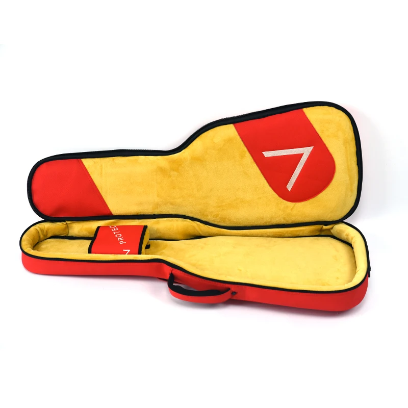 エレキギターバッグ肥厚落下防止バックパック 39 インチレッドギターポータブルギターバッグ