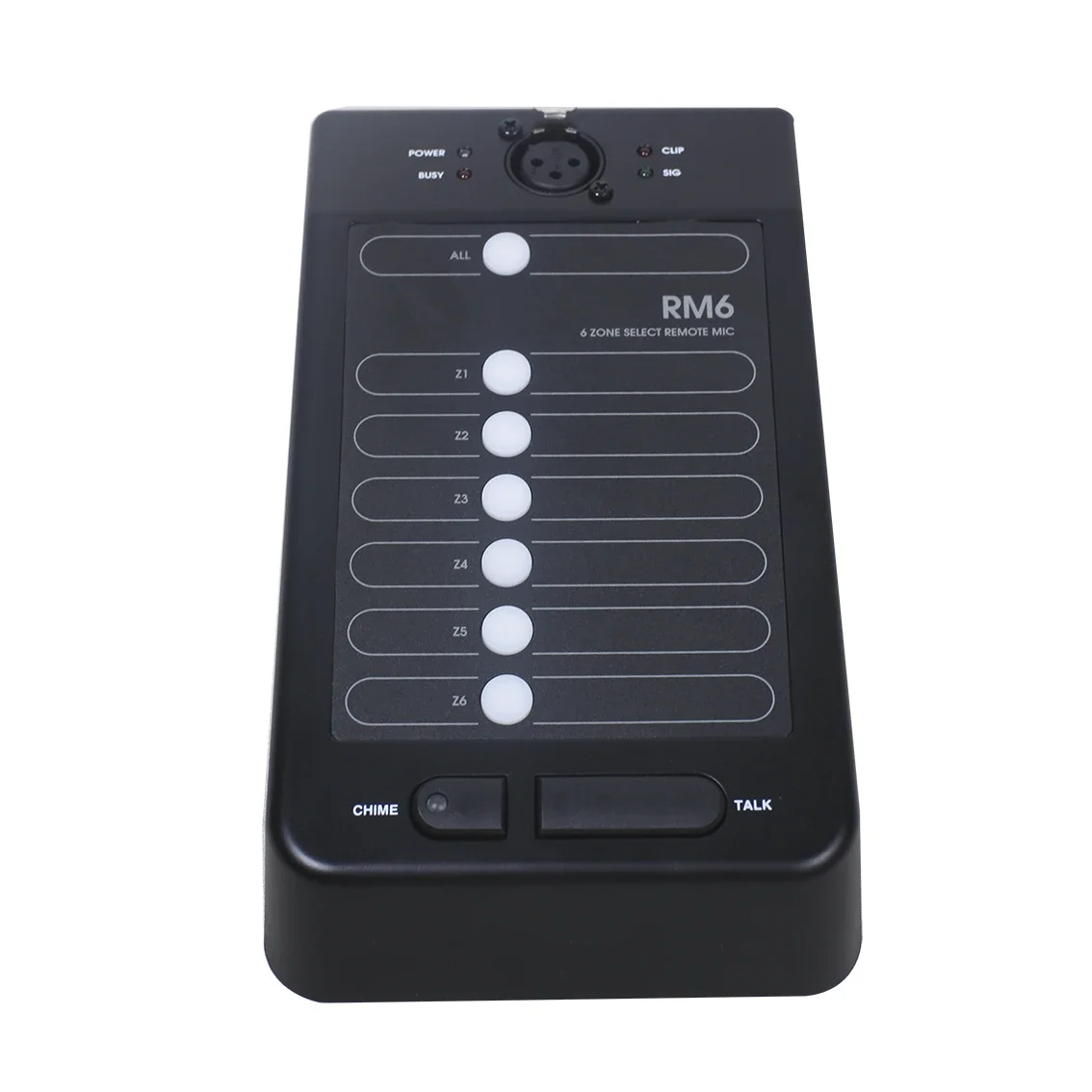 6-Zone Paging Microphone with Chime & Lock Switch for MPRO Series Broadcast System