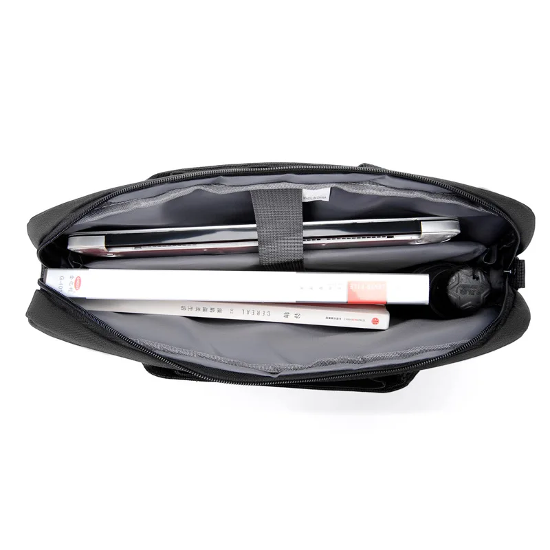 حقيبة أكسفورد مقاومة للماء بكتف واحد للرجال، ملف التنقل للأعمال، خفيف الوزن، سعة كبيرة 15.6 بوصة، حقيبة تخزين الكمبيوتر