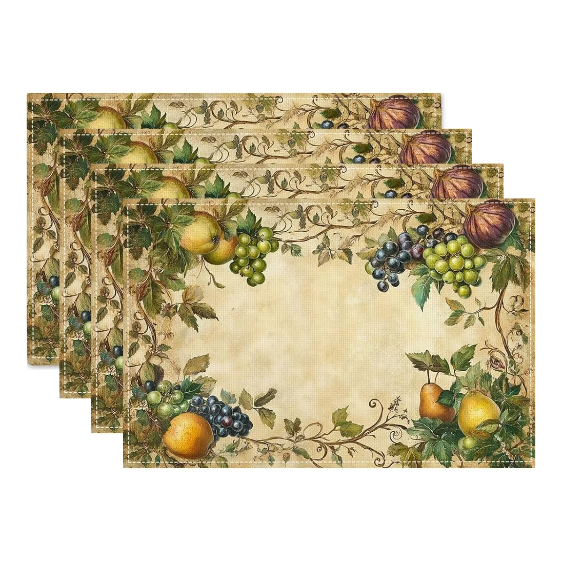 4/6/8pc Christmas Patchwork Placemats Linen For Holiday Table Setting Festive Pattern Home Decor
